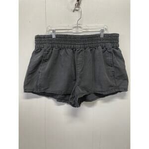 Aerie Elastic Drawstring Waist Pull On Shorts Womens Size XL Dark Gray